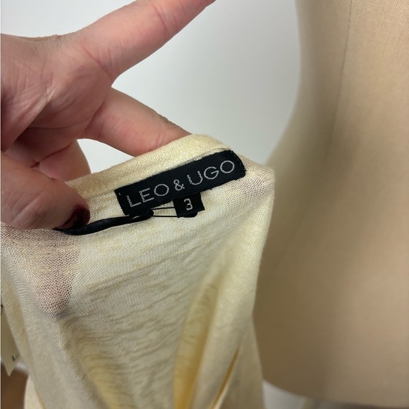 Leo & Ugo Lightweight Sweater Pale Yellow NWT - Picture 4 of 7